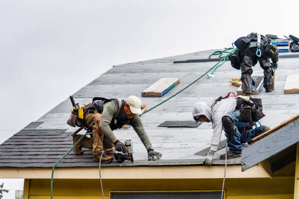 Professional Roofing technician working in Leasburg, NC